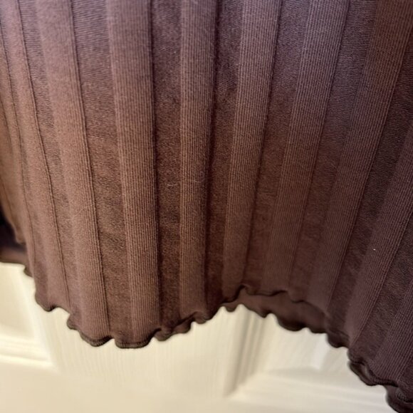 L Aerie Offline brown ribbed mini skirt - Picture 3 of 6
